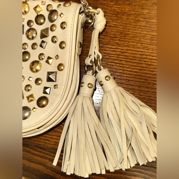 Rafe New York Beige Studded Clutch/Crossbody Bag - Picture 6 of 8